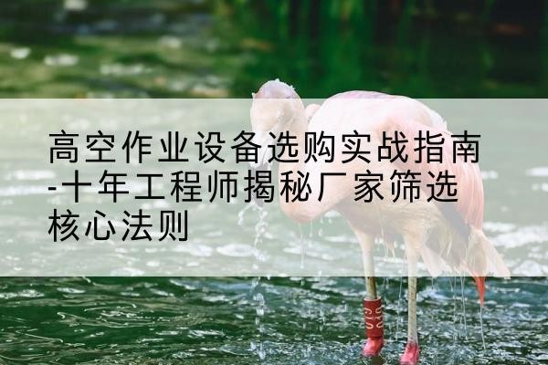 云梦剪叉式升降机厂家-高空作业设备选购实战指南-十年工程师揭秘厂家筛选核心法则