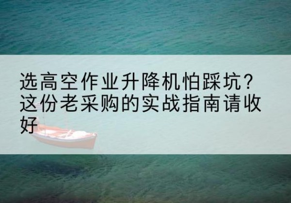 云梦高空作业升降机厂家推荐-选高空作业升降机怕踩坑？这份老采购的实战指南请收好